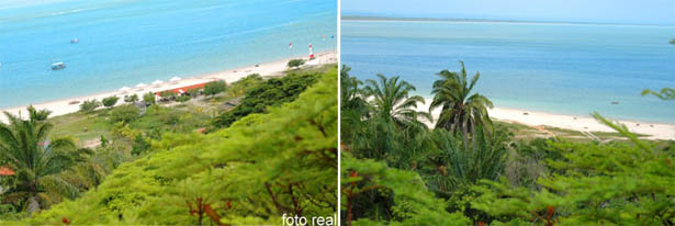 vista da praia desde a casa